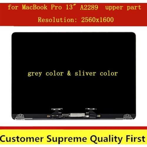 Free shipping 2020 Display Assembly For Macbook Pro Retina 13" A2289 Full LCD Screen Space Grey Sliver