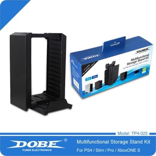 Dobe Multifunctional Disk Storage Stand Kit with DS4 Controller Charging Dock for Playstation 4 PS4 Pro Slim XBOX ONE S