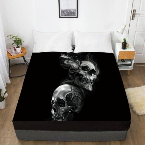 Elastic fitted sheet bed sheet With An Elastic Band 160x200/180/200/150x200 Mattress Cover Bed cover 1pc Skull Deadpool gas