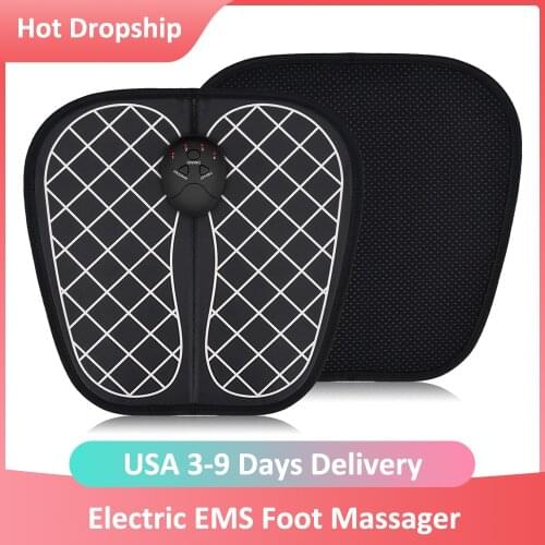 Electric EMS Foot Massager ABS Physiotherapy Revitalizing Pedicure Tens Foot Vibrator Wireless Unisex Feet Muscle Stimulator