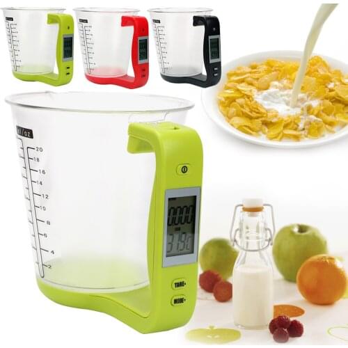 Electronic Measuring Cup Kitchen Scales with LCD Display Digital Beaker Host Weigh Temperature Measurement Cups