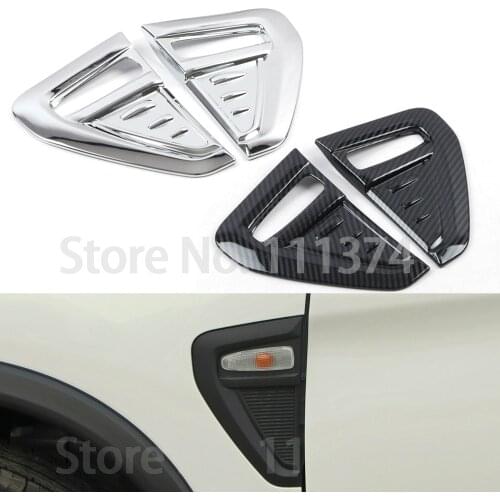 ABS Chrome For Mitsubishi RVR ASX Outlander Sport ES Side light Leaf Board Decoration On Shark Gills Decoration Accessories