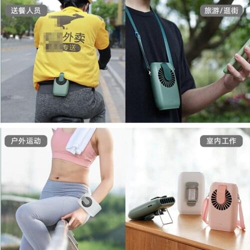 Summer Outdoor Fan Lanyard Hands-free Neck Fan Portable Hanging USB Fan