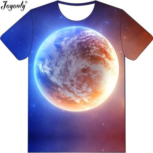 Joyonly 2018 Summer Space Galaxy T-shirt Boys Girls 3d T shirt Print Universe Earth T-shirts Children Fashion Brand Tops Tees