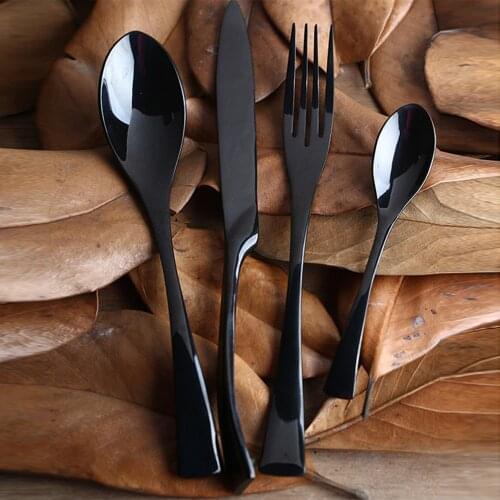 16pcs 24 pcs KAYA stainless steel cutlery set tableware set black gold rosegold
