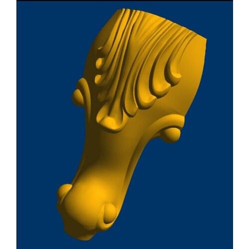 Small short table leg 3d model relief for cnc in STL file format Furniture leg--82