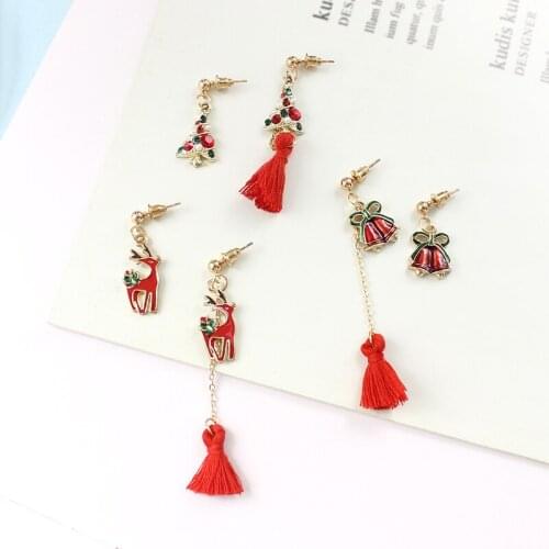 New Christmas Jewelry Christmas earrings Gifts for Women Fashion ear studs female Brincos