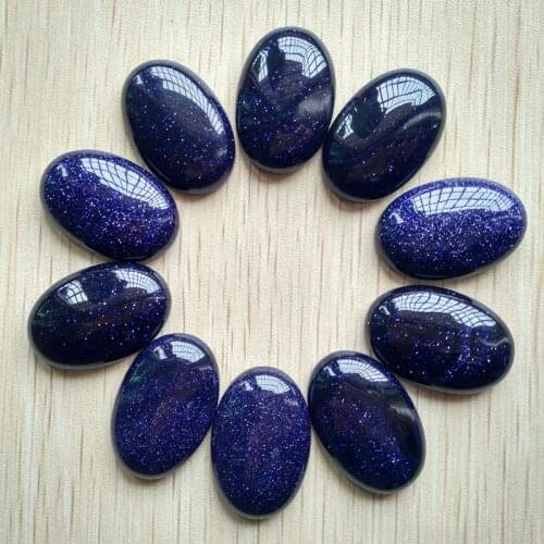 Wholesale 10pcs/lot 2017 fashion hot sell blue sand stone Oval CAB CABOCHON 20x30mm beads for jewelry making Free shipping