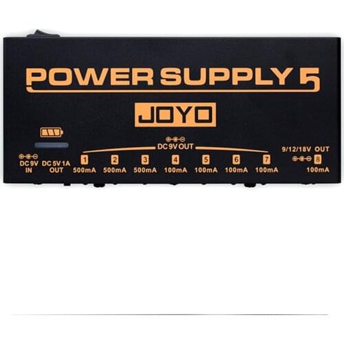 JOYO JP-05 Rechargeable Power Supply with 8 DC outputs and 1 Standard USB output