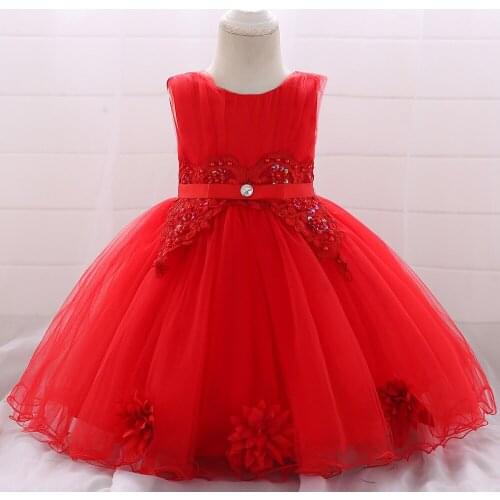 Baby girl dress new applique mesh dress full moon dress flower girl dress birthday party dress baby girl clothes girl dress 1-2