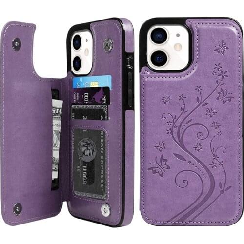 Premium Leather Case for iPhone 12 Mini 12 11 Pro Max XR 7 8 6 Plus SE 5 Multi Card Holder Business Wallet Shockproof Flip Cover