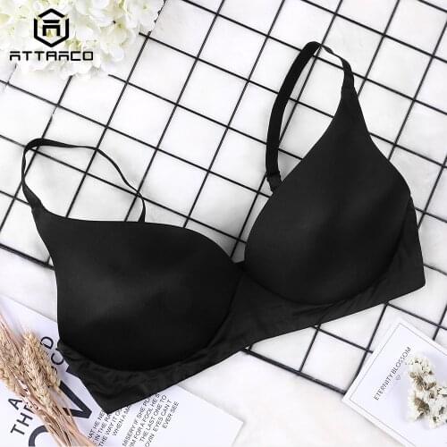 Attraco Womens Everyday Bra Thicken Lightly Padded T Shirt Bra