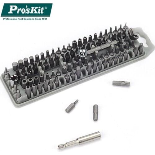 ProsKit 100 Assorted Power Bits SD-2310 All-in-One Screwdriver Exchange Bits Hand Tools for Electrical Maintenance