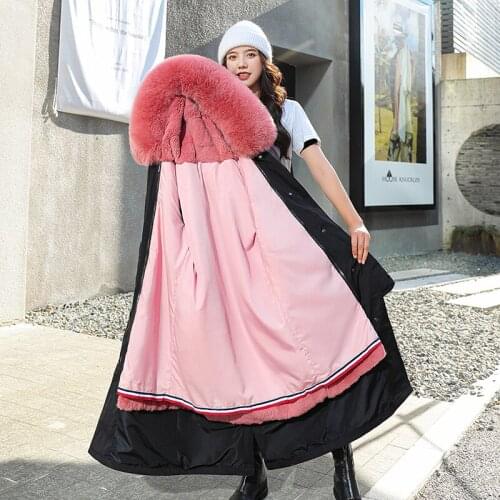 Plus size 3XL Women Thicken Parkas Fur Liner Hooded 2020 New Winter Coat Women Wadded Jacket Long Parkas Gilrs Jaqueta Feminina