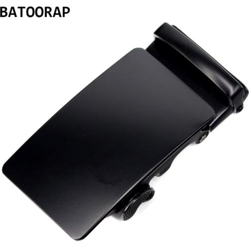 BATOORAP Brand Free Belt Automatic Bucke For Men Fashion Black Rectangle Metal Buckles Fit In 35MM Width Ratchet Belt PKH02