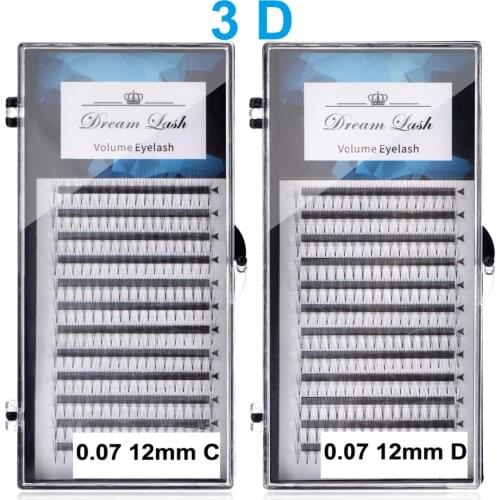 New 3D Volume Eyelashes Premade Russian Cluster Fans False Eyelash Extension Premium Mink W Lash Makeup Tool