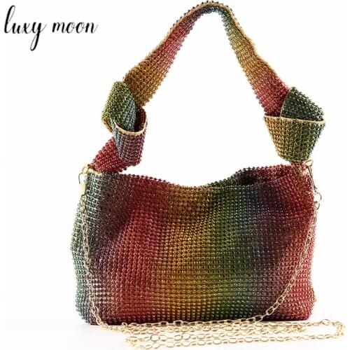 Luxury Full Diamond Mini Clutch Purse and Handbag Wedding Clutch Evening Bag for Women Elegant Party Chain Shoulder Bag ZD2081