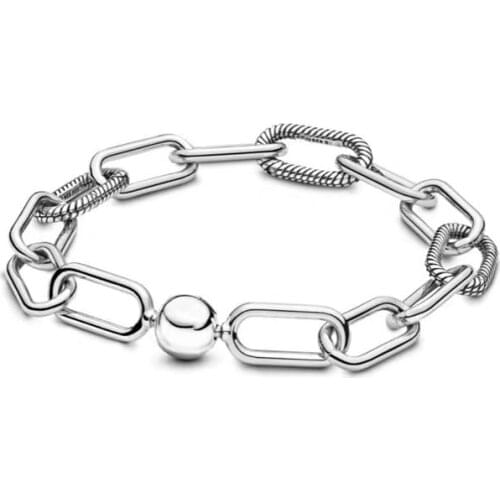 Gosikee Luxury S925 Silver Color Women Charm Bracelet DIY Charm Me Series Bracelet