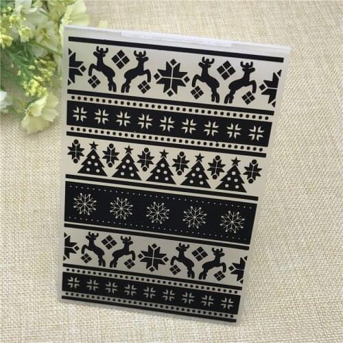 Christmas Plastic Embossing Folder For Scrapbook DIY Album Card Tool Plastic Template