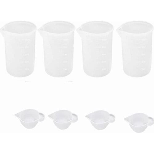 100 ML Silicone Measuring Cups for Resin Jewelry Making, Nonstick Soft DIY Resin Glue Tools