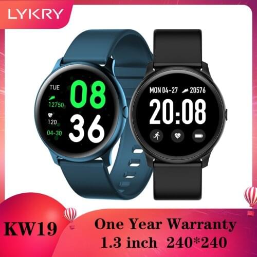 LYKRY KW19 Smart watch Women Men Heart rate monitor IP67 Waterproof Men Sport Watch Fitness Tracker For Android IOS