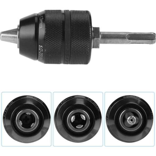 2-13mm Capacity Metal Keyless Lathe Drill Chuck Converter with SDS Adapter Accessories for Electric Drills Universal Chuck