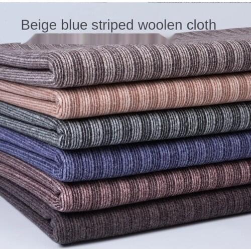 Thickened Fabric Milan Striped Imitation Woolen Cloth Suit Pants Coat Clothing Stripe Brocade for Sewing Diy Polyester 50x150cm