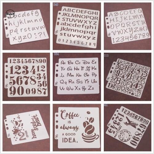 26 Styles can Choose) Letters Digital Stencils Painting Embossing DIY Scrapbooking Paper Photo Album Card Template for Decor