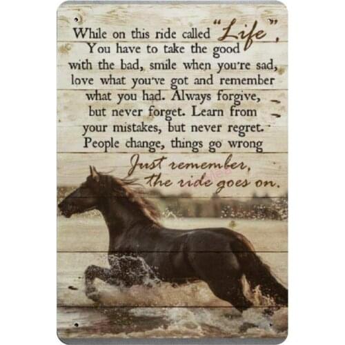 While On This Ride Called Life Retro Metal Tin Sign Plaque Poster Wall Decor Art Shabby Chic Gift Suitable 12x8 Inch