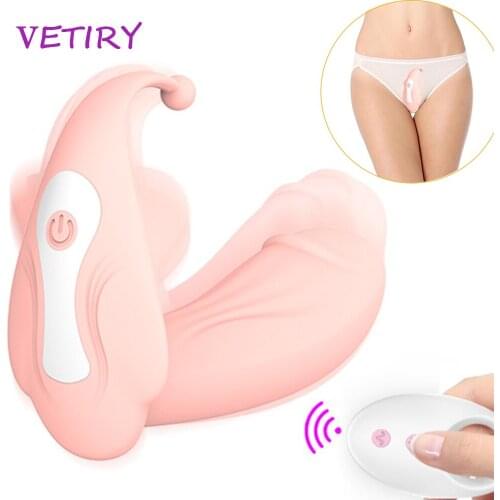 VETIRY Heating Wearable Dildo Vibrator Female Masturbation Remote Control Vibrating Egg G Spot Clit Stimulate Sex Toys for Woman