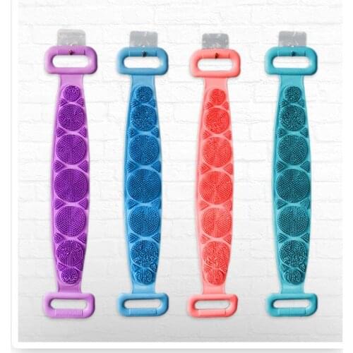 Magic Silicone Bath Brushes Towels Rubbing Back Mud Peeling Body Massage Shower Extended Scrubber Skin Clean Shower Brush SN3033