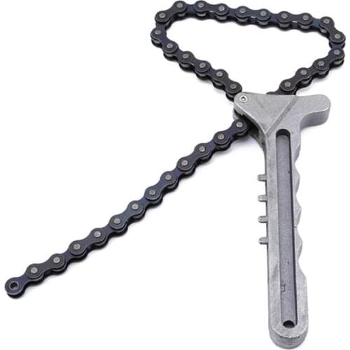High Quality Adjustable Car Engine Oil Filter Chain Grip Key Wrench Remover Tools Car Repair Tools