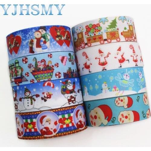 YJHSMY I-19713-11,22mm,10yards Christmas series Cartoon grosgrain ribbons,bow cap accessories and decorations,DIY materials