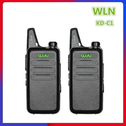 2PCS WLN KD-C1 Mini Walkie Talkies Kids 5W Portable CB Radio Station UHF 430-440MHz KDC1 Ham Radio Transceiver Clear Voice