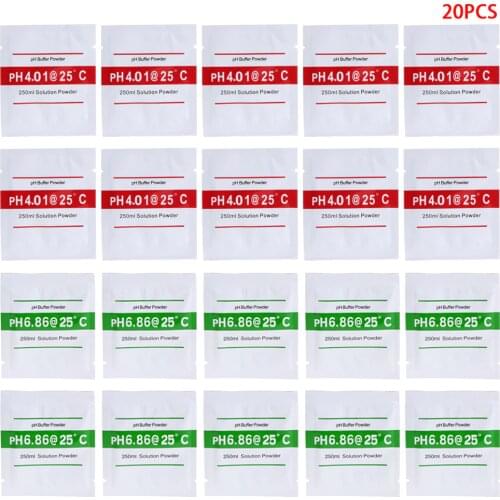 20 Pcs PH Buffer Solution Powder PH For Test Meter Measure Calibration 4.01 6.86