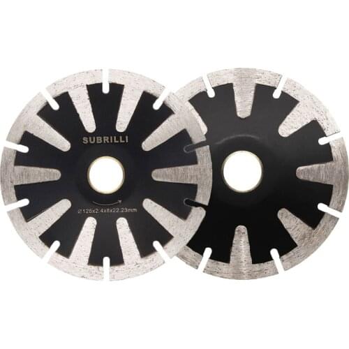5 Inch 125mm T-Segmented Concave Blade Diamond Blade For Curved Cutting Turbo Rim Granite Stone Cutting Dry Wet Diamond Tools