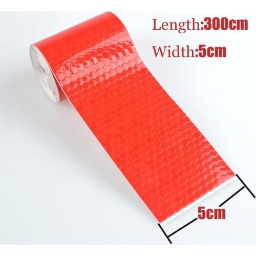 5cmx3m Safety Mark Reflective Tape Sticker Car Styling Self Adhesive Warning Tape Motorcycle Strip B99