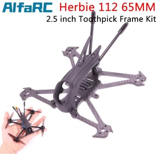 AlfaRC Herbie 112 65MM 2.5 Inch Toothpick Frame Kit RC Drone FPV Racing Quadcopter Support 1103 1104 1206 Brushless Motor