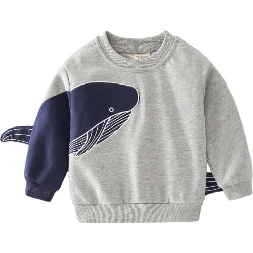 Autumn Spring Kids Boy Swestshirt Pullover Cartoon Versatile Long Sleeve Hoodies Toddler Children Clothes Top