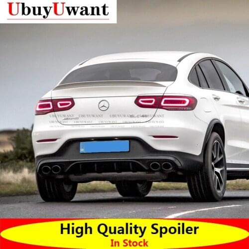 For Mercedes Benz GLC 2016-2020 ABS Primer Color Exterior Rear Spoiler Tail Trunk Boot Wing Decoration