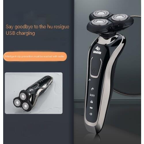 Electric Shaver Rechargeable Shaving Machine for Men Beard Razor Whole Body Washing Triple Blade Face Male 50mins