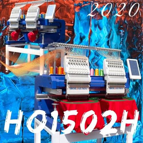 Hot Selling HOLIAUMA 2 head happy Industrial Computer Embroidery Machine high quality sequin device embroidery machine price
