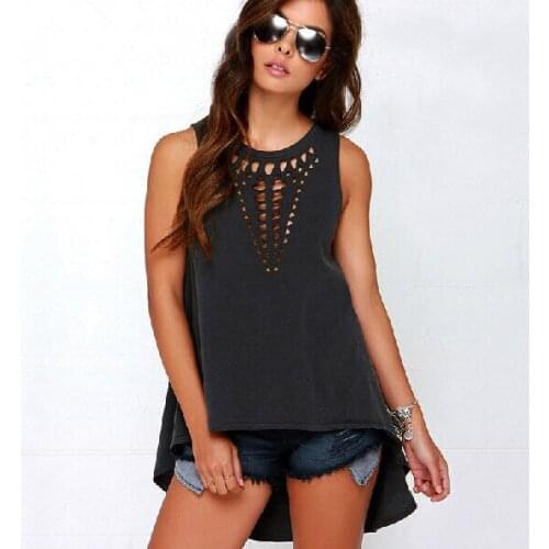 Classic Streetwear Autumn Women Blouse Casual Hollow Loose Vest Tops women shirt Fashion Blouse Tops