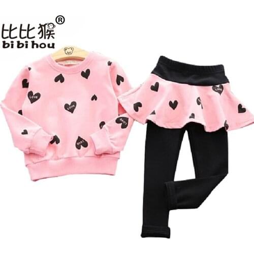 Toddler Girls Clothing Sets Autumn spring Children Girls Clothes T-shirt + dress Pants Christmas Outfits Kids Girls Sport Suit
