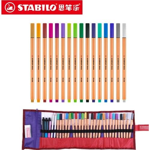 Stabilo Point 88 Art Markers 0.4mm Fiber Pen 25 Colors Needle Tip Fineliner Manga Design Sketching, Drawing