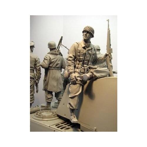1/16 Scale German Ardenne Campaign Paratrooper Miniatures World War II Unpainted Resin Model Kit Figure Free Shipping
