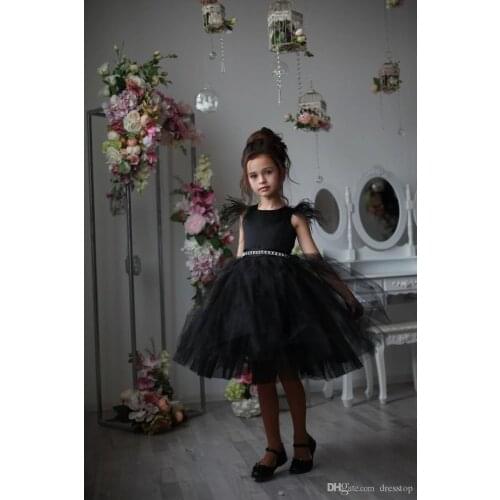 New 2021 Girls'Back Hollow Flower Dress Flower Boy High-end Wedding Dress Elegant Girls' Flower-lace Banquet Dress