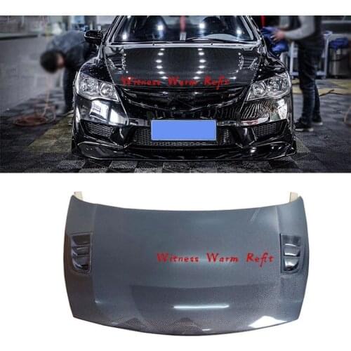 Front Engine Hood Cover Bonnets Car Body Kit High Quality Carbon Fiber FRP Fit For Honda Civic Topmix Car Styling