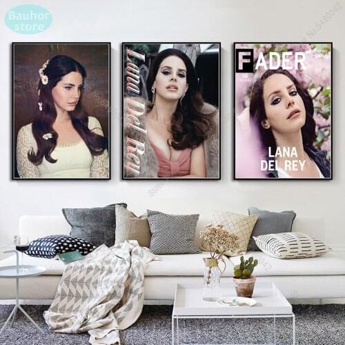 Lana Del Rey Poster Music Singer Canvas Painting Posters and Prints Wall Art Picture for Mural Living Room Home Decoration