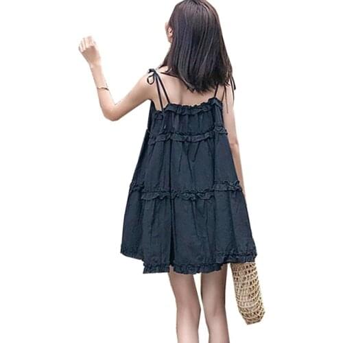 Fashion Women Solid Spaghetti Straps Backless Sleeveless Sexy Dresses Bottom Plus Size Ladies Casual Dress New A29